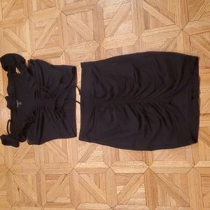 Guess rushed top and skirt set